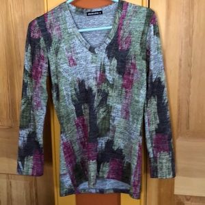 Green Gray & Pink long sleeve